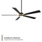Wac Smart Fans Rotary Indoor or Outdoor Smart Ceiling Fan 2700-3000-4000-5000K LED in Matte Black/Soft Brass F-099L-MB/SB - alternate 3